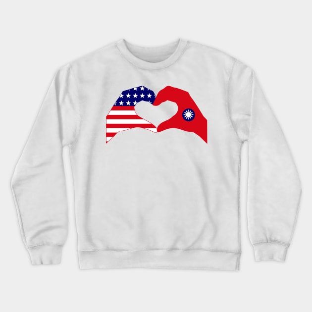 We Heart USA & Taiwan Patriot Flag Series Crewneck Sweatshirt by Village Values